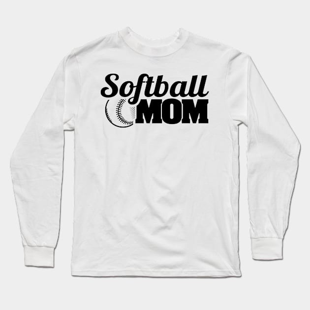 'Softball Mom' Best Baseball Mom Gift Long Sleeve T-Shirt by ourwackyhome